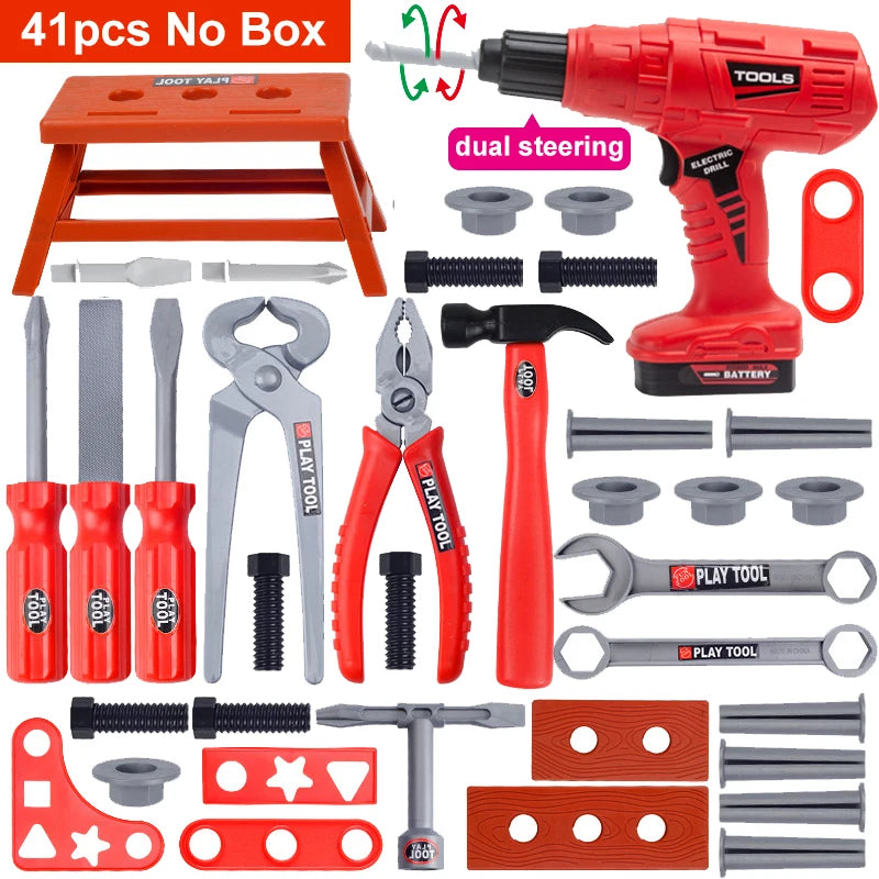 Set di attrezzi per bambini con trapano 55-68 Pz