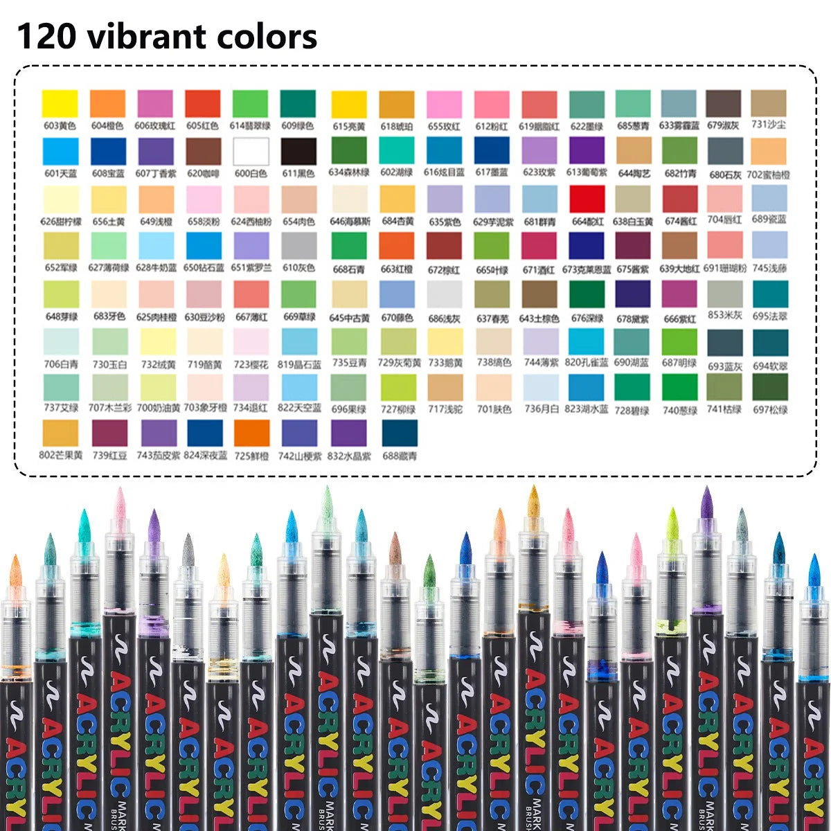 36-366 Colors Acrylic Set Waterproof Professional