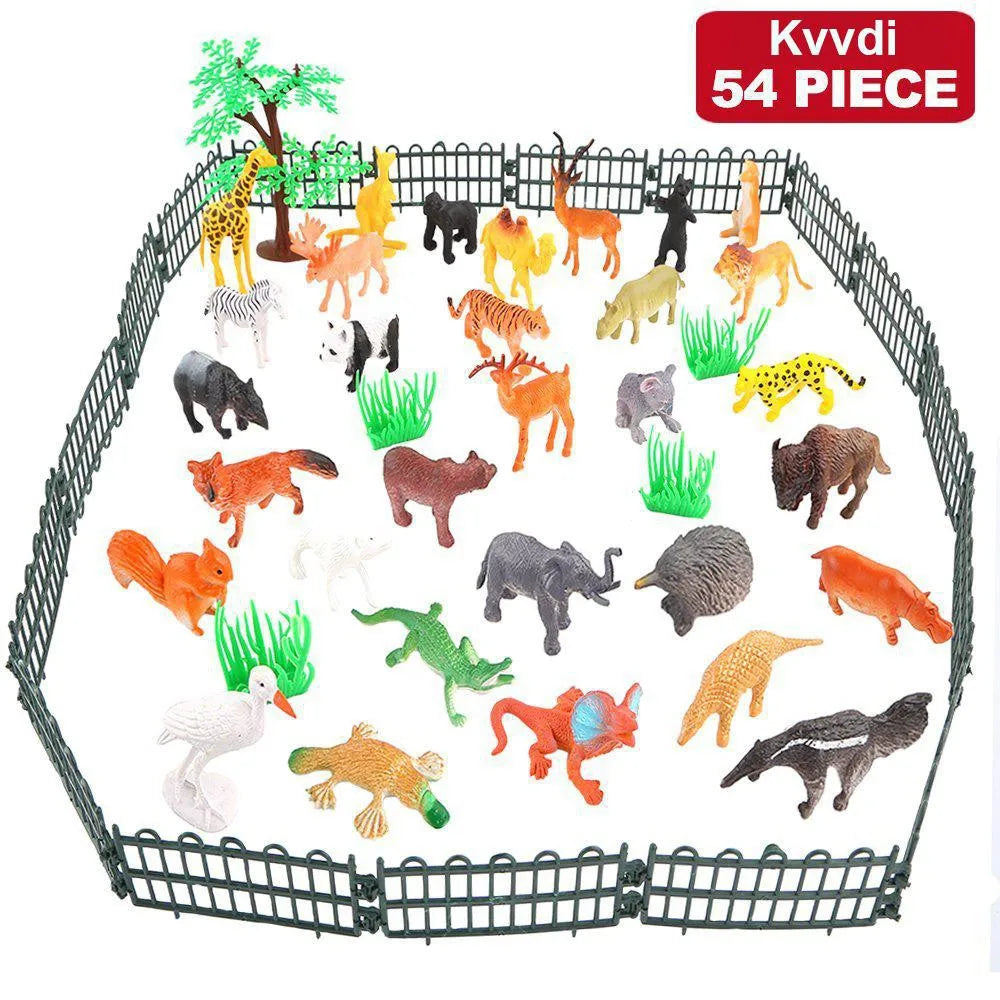 Mini Set di animali della giungla Realistici 54 pezzi