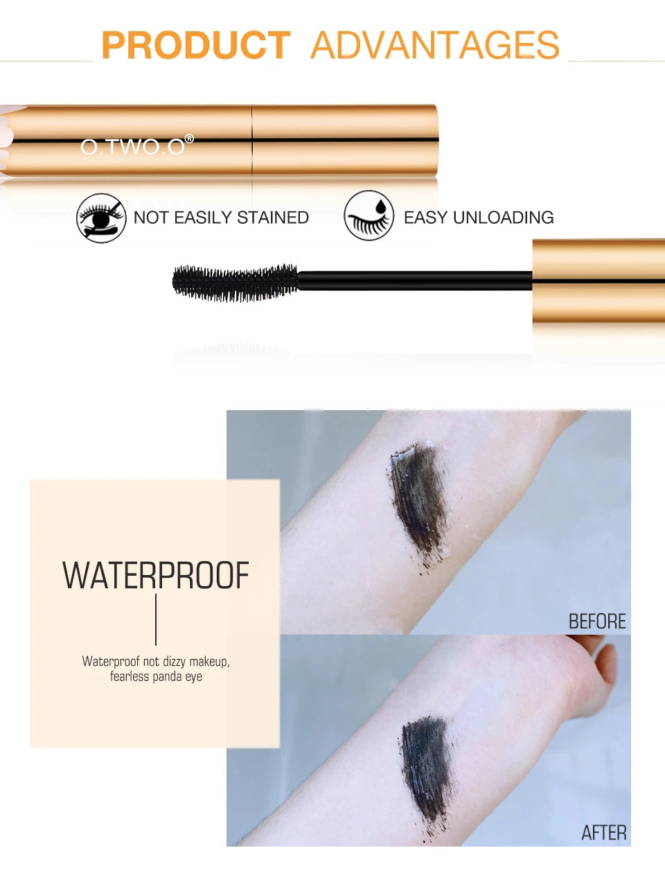 O.TWO.O Mascara di allungamento trucco professionale
