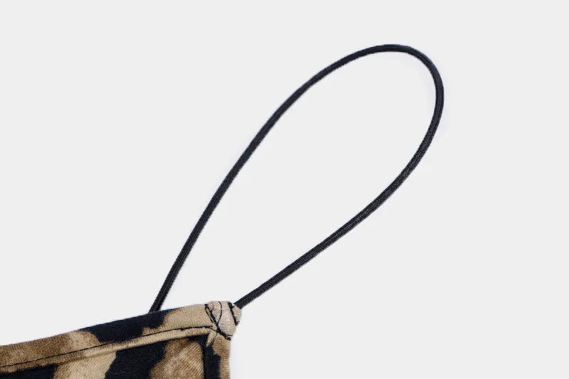 Abito con Stampa leopardata senza maniche scollo a V