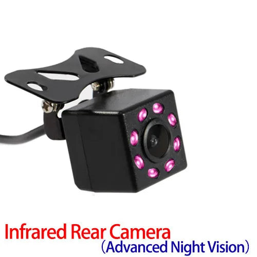 Hippcron Telecamera posteriore per auto 4 LED Visione notturna Reverse Monitor di parcheggio Impermeabile 170 gradi HD Video