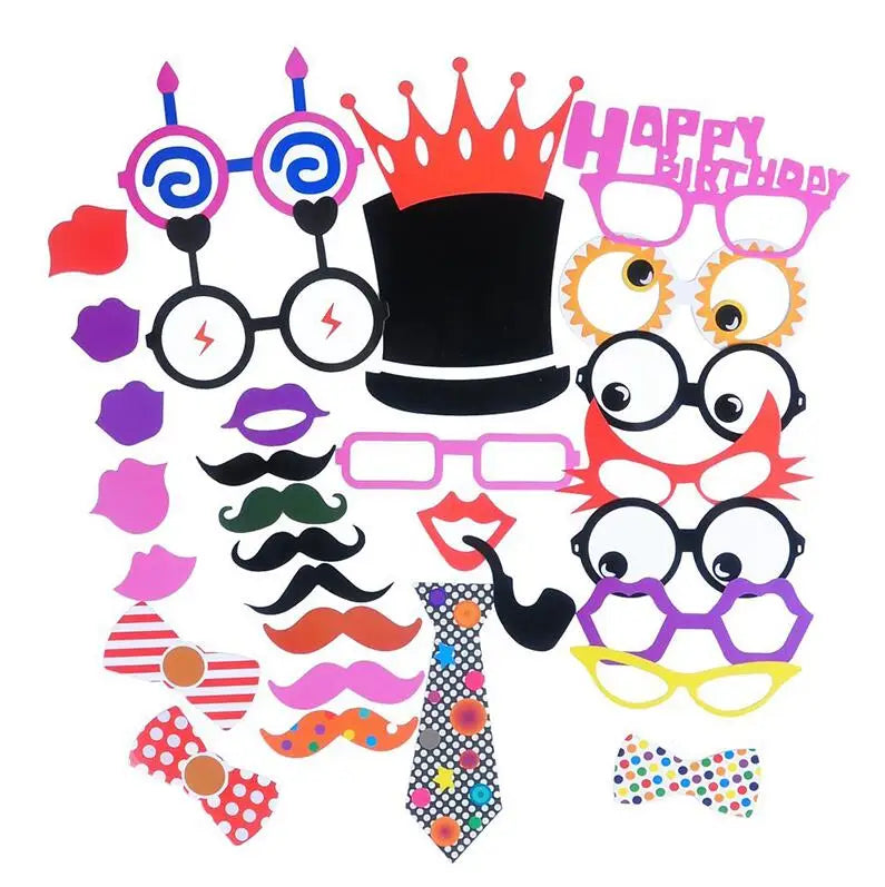 10-58 pezzi Divertimento Decorazione di nozze Photo Booth Props Fai da te Forniture per feste