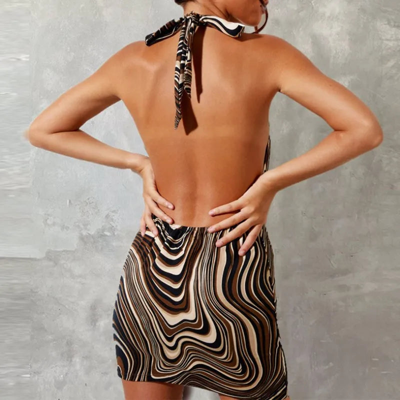 Abito aderente da donna Halter  Summer senza maniche
