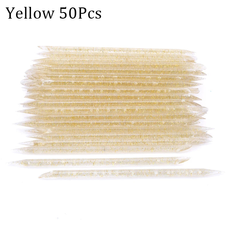100 pezzi Nail Art Cuticle Pusher Riutilizzabile a doppia estremità Strumento professionale per la rimozione delle cuticole