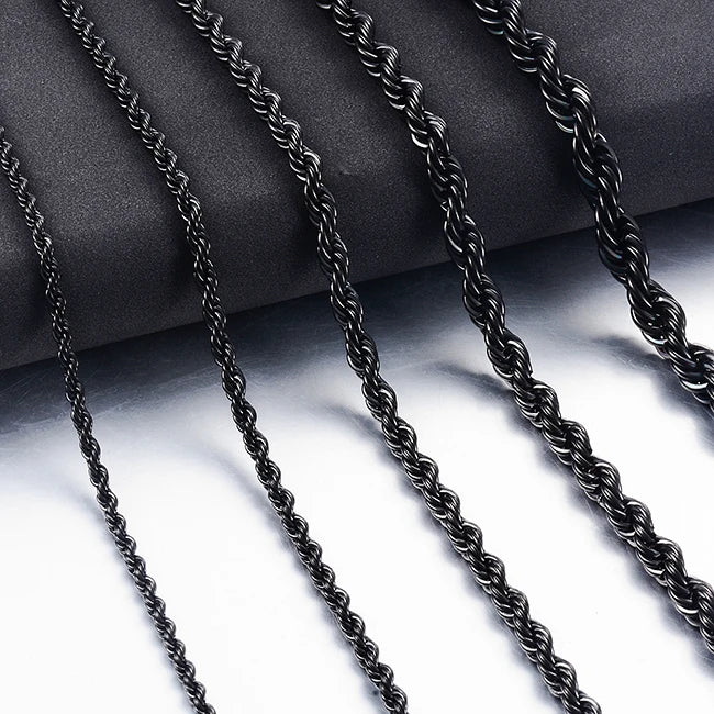 Classic Twisted Rope in acciaio inossidabile Unisex