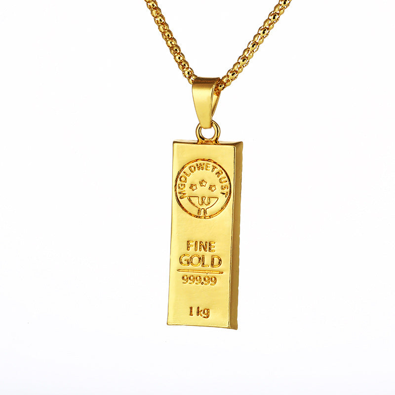 Collana con lingotto d’oro