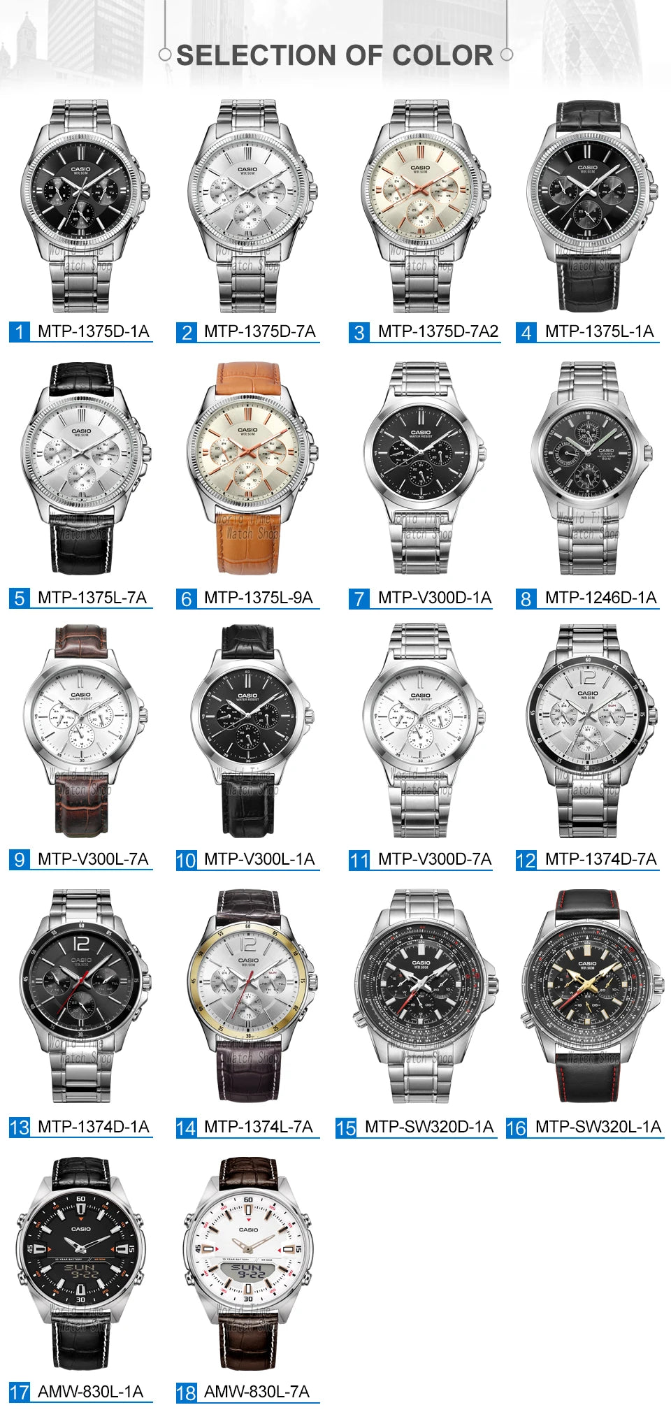 Casio Orologio da uomo impermeabile vari modelli