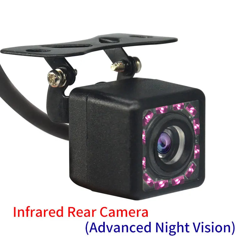 Hippcron Telecamera posteriore per auto 4 LED Visione notturna Reverse Monitor di parcheggio Impermeabile 170 gradi HD Video