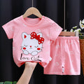 Set di vestiti per bambini T-shirt + pantaloncini morbido Cotone Casual 1-4 anni