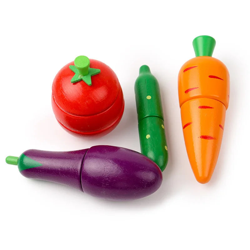 Giocattolo montessoriano di legno Taglio di frutta e verdura Educazione precoce