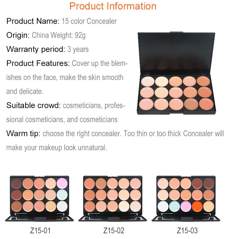Trucco Professionale Fondotinta Palette 15 Colori
