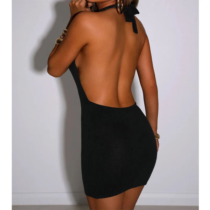Abito aderente da donna Halter  Summer senza maniche