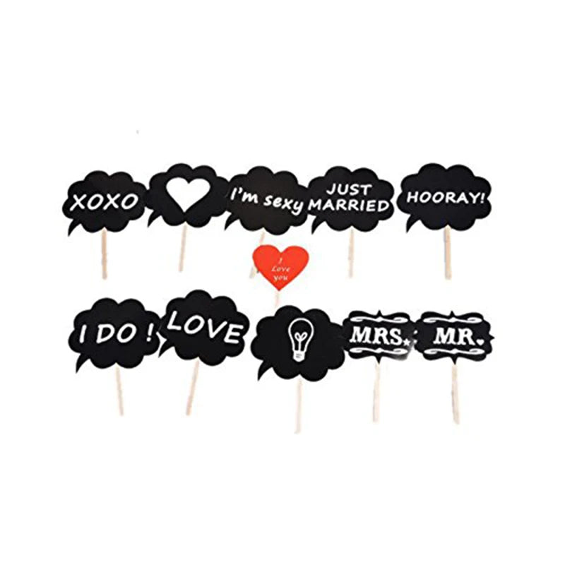 10-58 pezzi Divertimento Decorazione di nozze Photo Booth Props Fai da te Forniture per feste