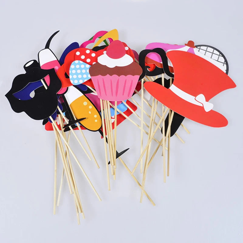 10-58 pezzi Divertimento Decorazione di nozze Photo Booth Props Fai da te Forniture per feste