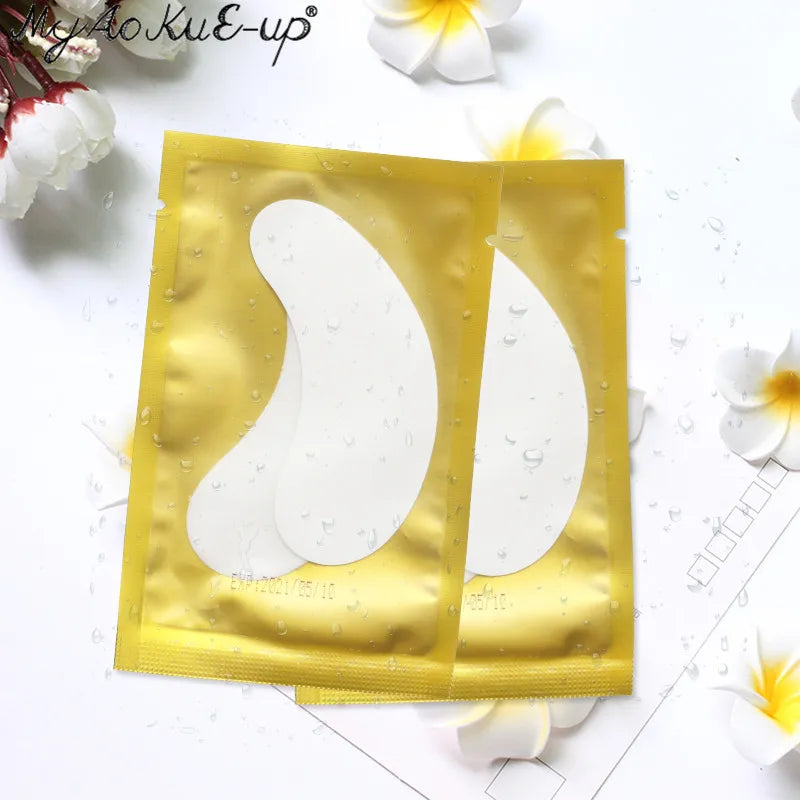 50 paia di estensione delle ciglia in Hydrogel Eye Pad Gel Adesivo