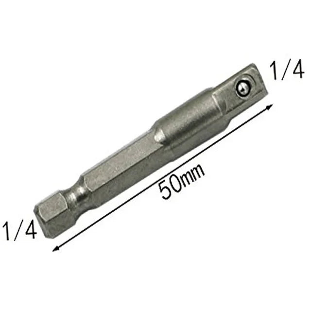 Set di adattatori cromati Stelo esagonale 1/4” 3/8” 1/2” Punte di estensione Set di barre Utensili elettrici TF003