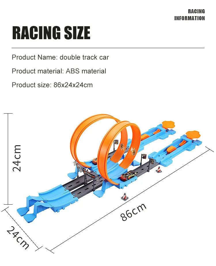 Giocattoli per bambini Pista da corsa Fai da te Kit di binari assemblati
