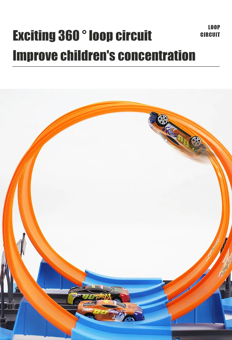 Giocattoli per bambini Pista da corsa Fai da te Kit di binari assemblati