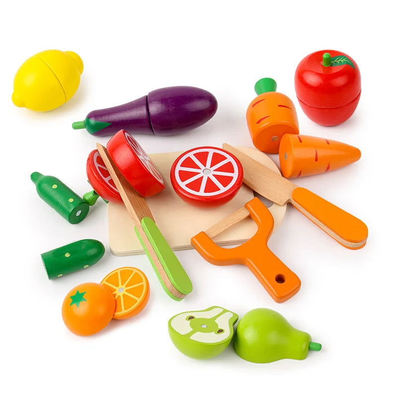 Giocattolo montessoriano di legno Taglio di frutta e verdura Educazione precoce