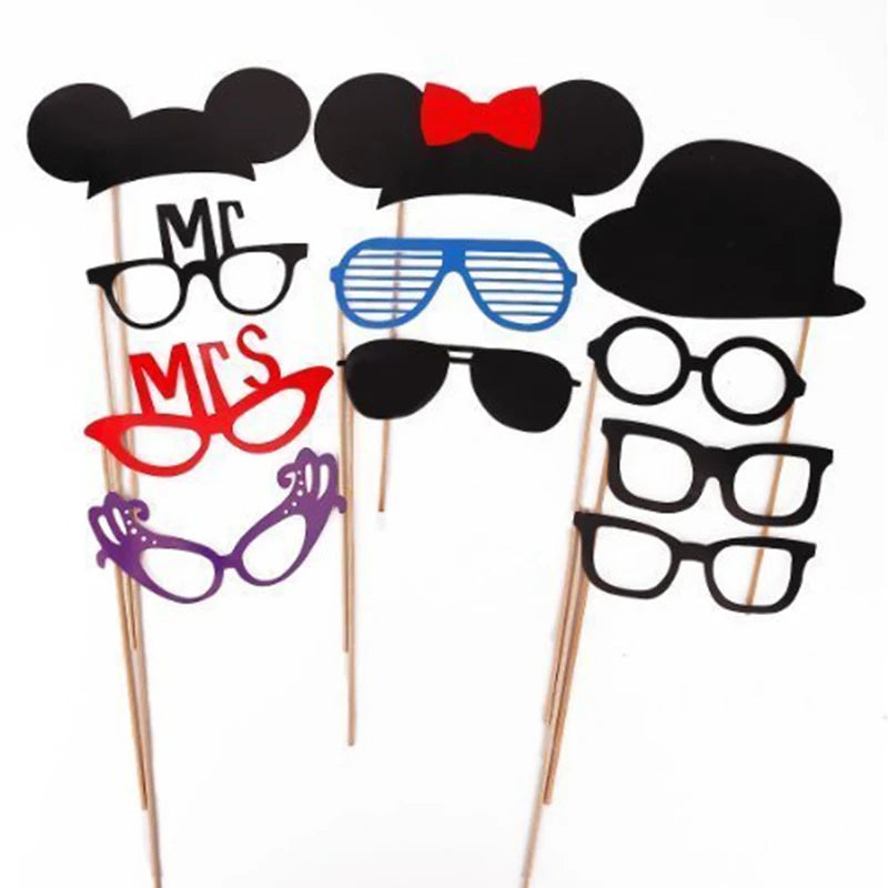 10-58 pezzi Divertimento Decorazione di nozze Photo Booth Props Fai da te Forniture per feste