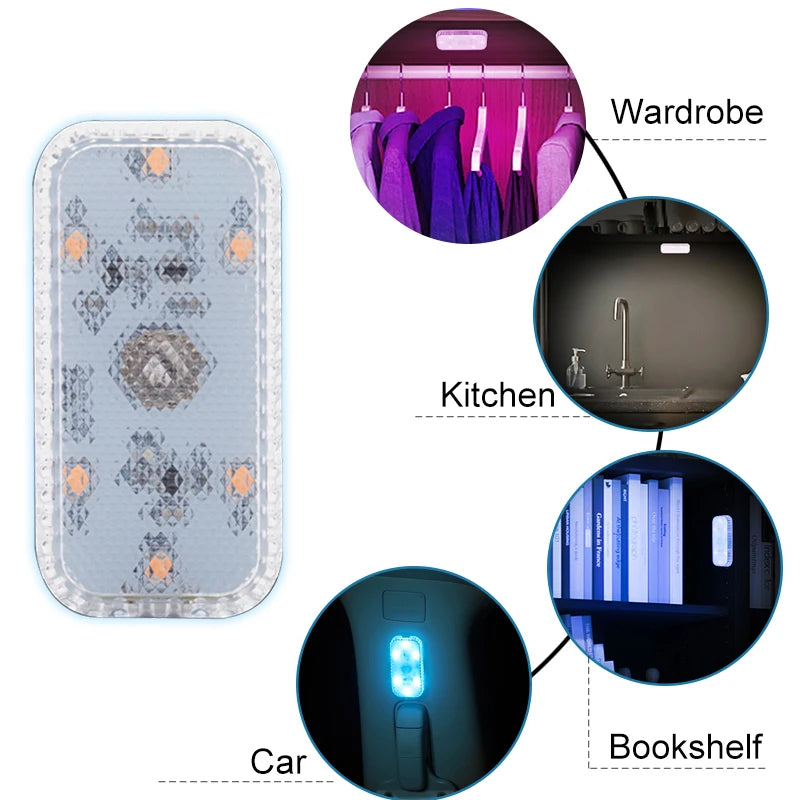 LED Touch Light Mini Wireless Auto Illuminazione per interni Ricarica USB