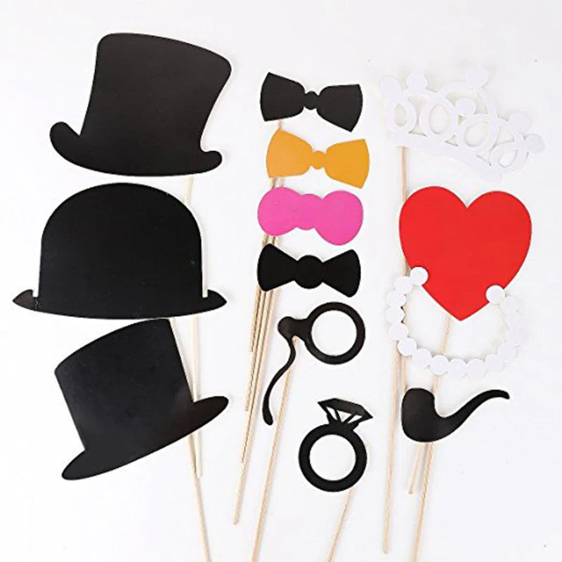 10-58 pezzi Divertimento Decorazione di nozze Photo Booth Props Fai da te Forniture per feste