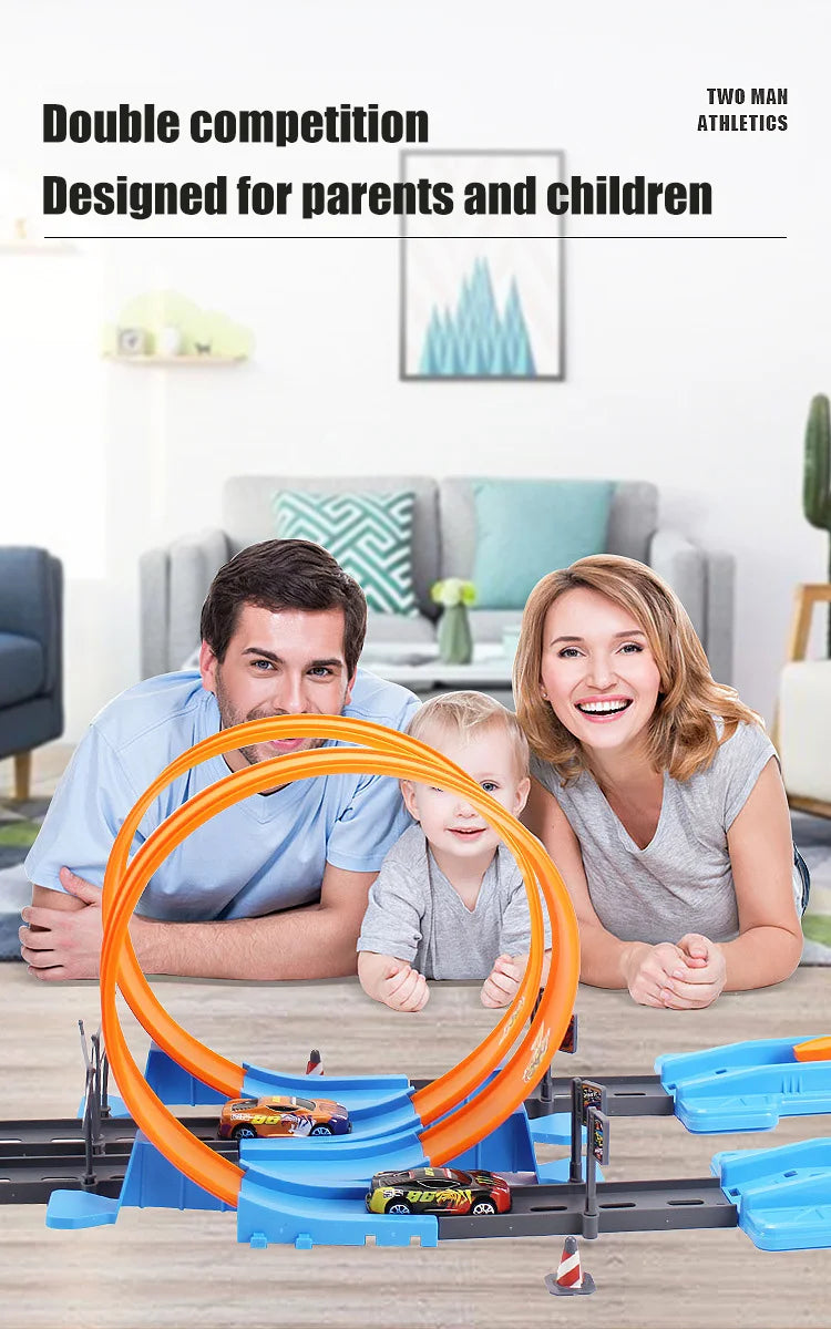 Giocattoli per bambini Pista da corsa Fai da te Kit di binari assemblati