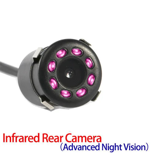 Hippcron Telecamera posteriore per auto 4 LED Visione notturna Reverse Monitor di parcheggio Impermeabile 170 gradi HD Video