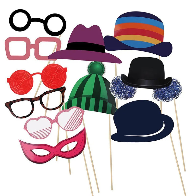 10-58 pezzi Divertimento Decorazione di nozze Photo Booth Props Fai da te Forniture per feste