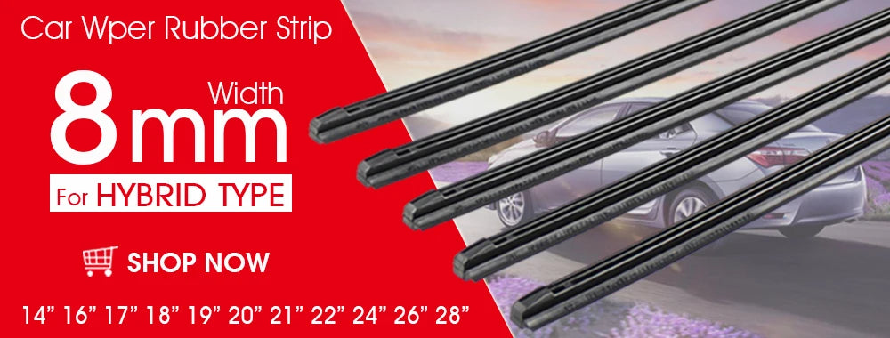 🇪🇸Spazzola tergicristallo universale per auto Gancio a U Tipo 14”16”17”18”19”20”21”22”24”26”