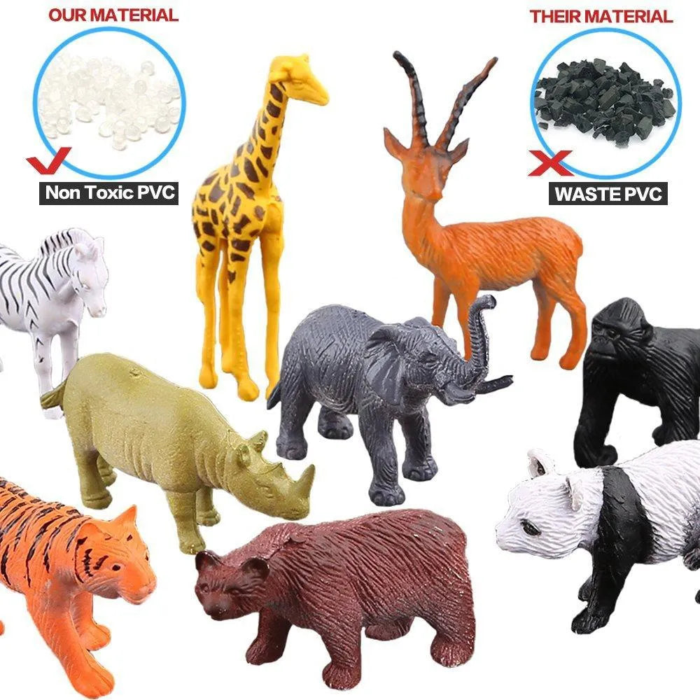 Mini Set di animali della giungla Realistici 54 pezzi