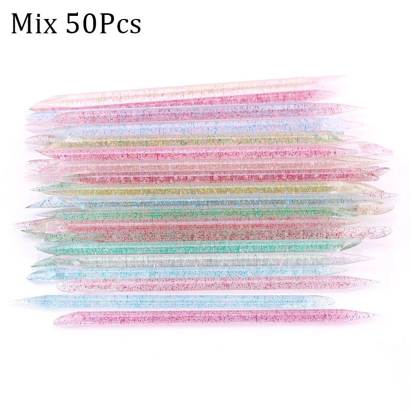 100 pezzi Nail Art Cuticle Pusher Riutilizzabile a doppia estremità Strumento professionale per la rimozione delle cuticole