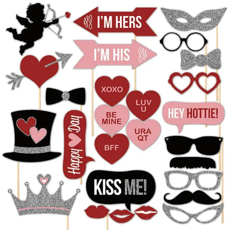 10-58 pezzi Divertimento Decorazione di nozze Photo Booth Props Fai da te Forniture per feste