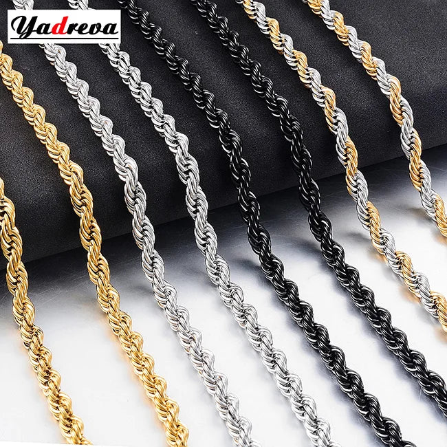 Classic Twisted Rope in acciaio inossidabile Unisex