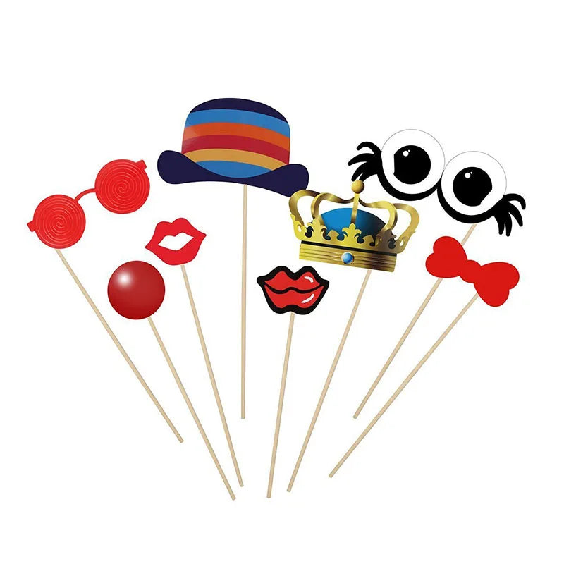 10-58 pezzi Divertimento Decorazione di nozze Photo Booth Props Fai da te Forniture per feste