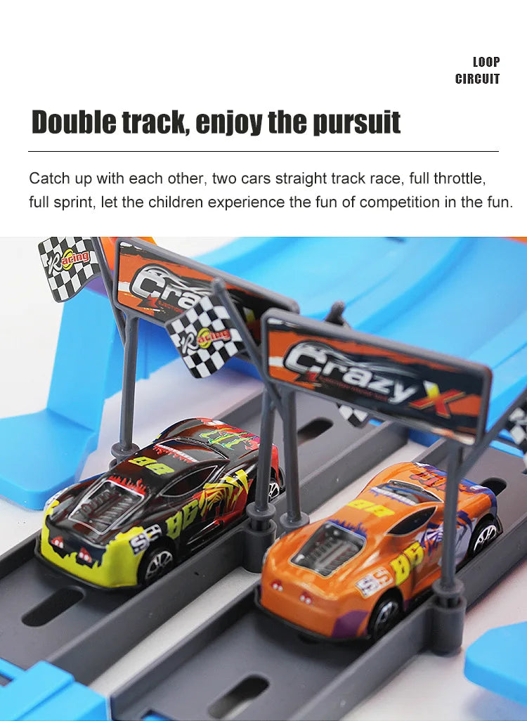 Giocattoli per bambini Pista da corsa Fai da te Kit di binari assemblati