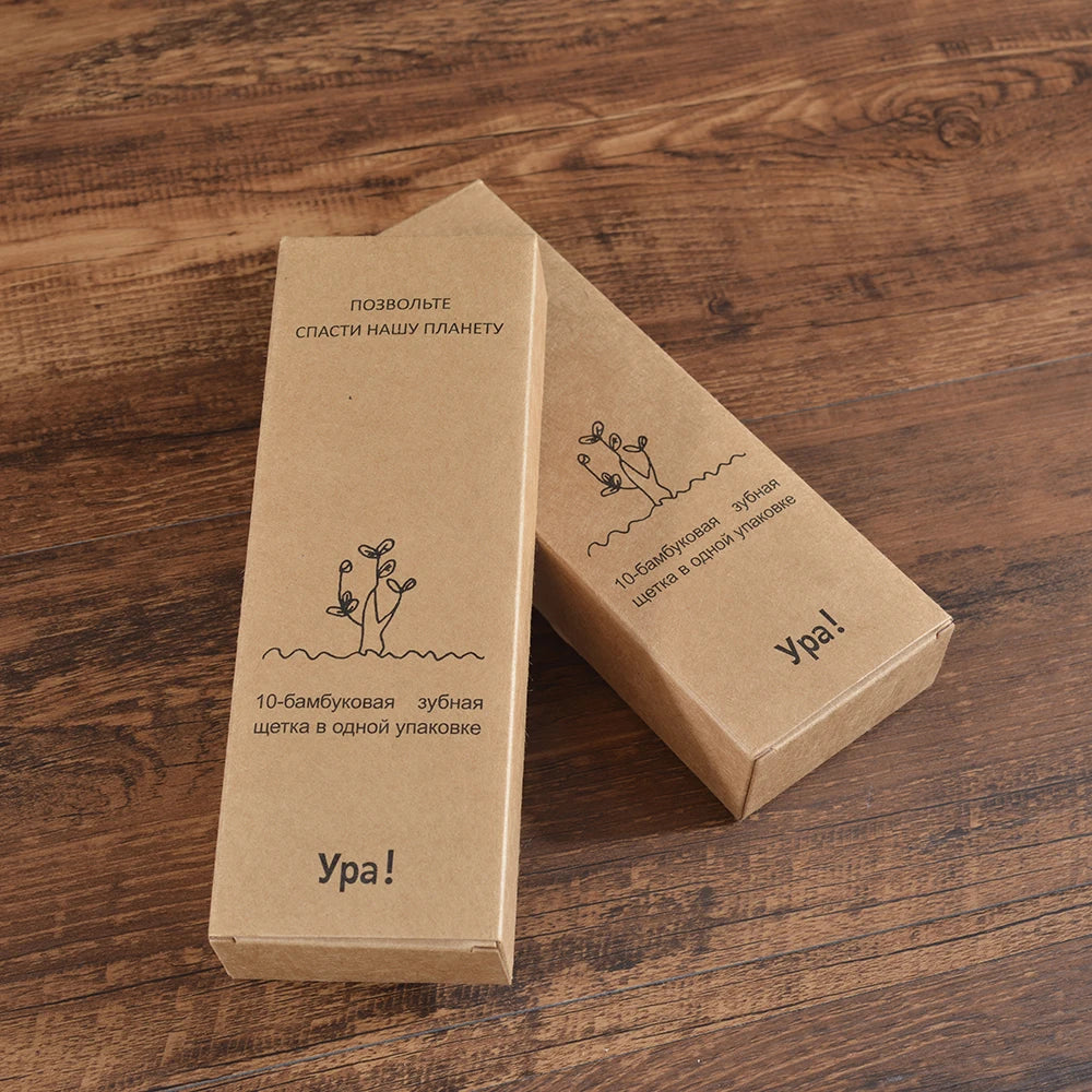 10 pezzi set di spazzolini da denti di bambù naturali setole morbide ecologici cura orale dentale