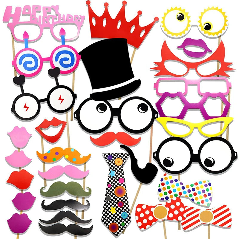 10-58 pezzi Divertimento Decorazione di nozze Photo Booth Props Fai da te Forniture per feste