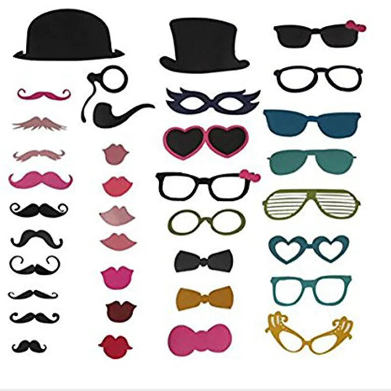 10-58 pezzi Divertimento Decorazione di nozze Photo Booth Props Fai da te Forniture per feste