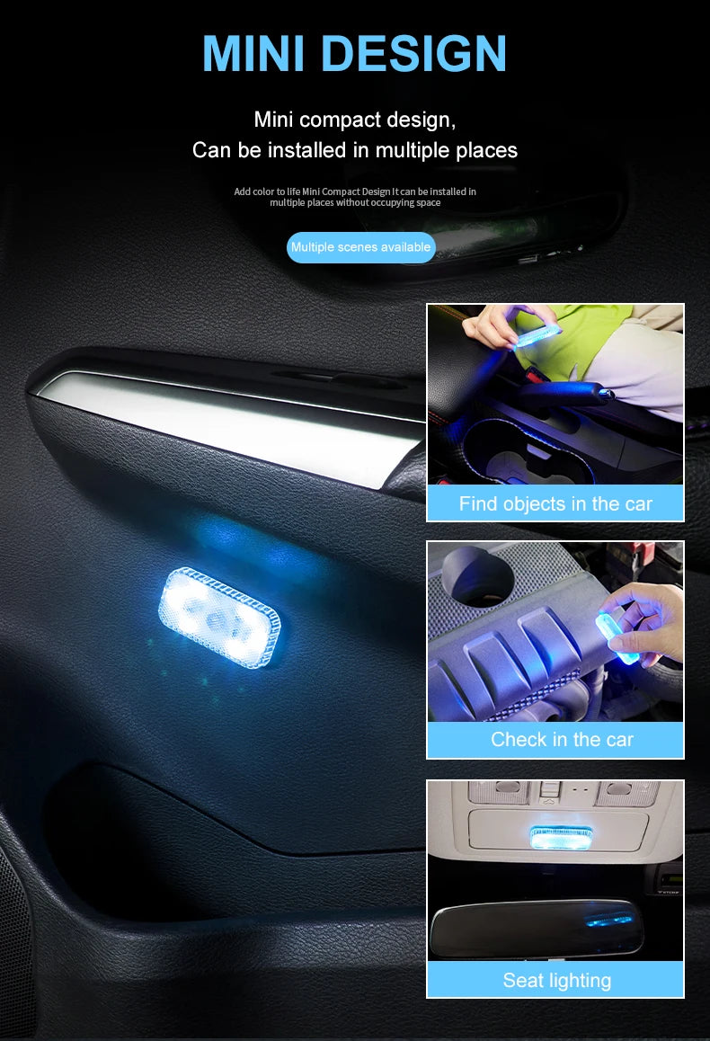 LED Touch Light Mini Wireless Auto Illuminazione per interni Ricarica USB