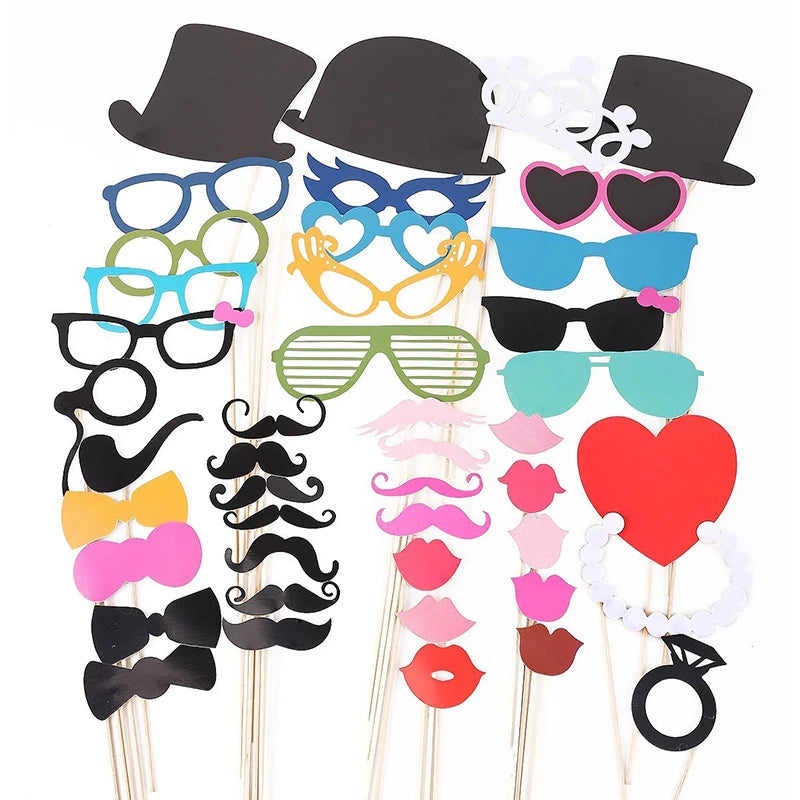 10-58 pezzi Divertimento Decorazione di nozze Photo Booth Props Fai da te Forniture per feste