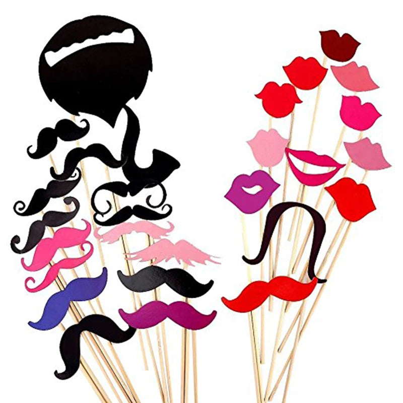 10-58 pezzi Divertimento Decorazione di nozze Photo Booth Props Fai da te Forniture per feste