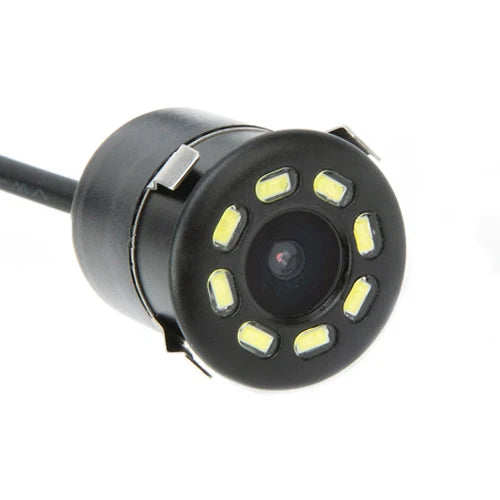 Hippcron Telecamera posteriore per auto 4 LED Visione notturna Reverse Monitor di parcheggio Impermeabile 170 gradi HD Video