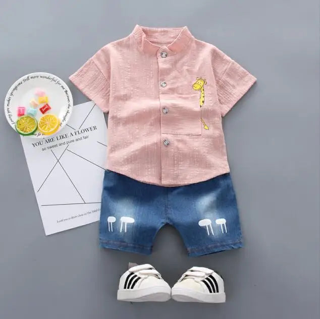 Set 2 Pz bambini Top Denim 0-4 anni
