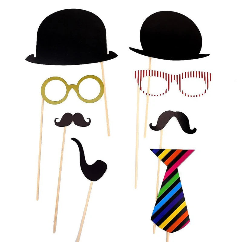 10-58 pezzi Divertimento Decorazione di nozze Photo Booth Props Fai da te Forniture per feste