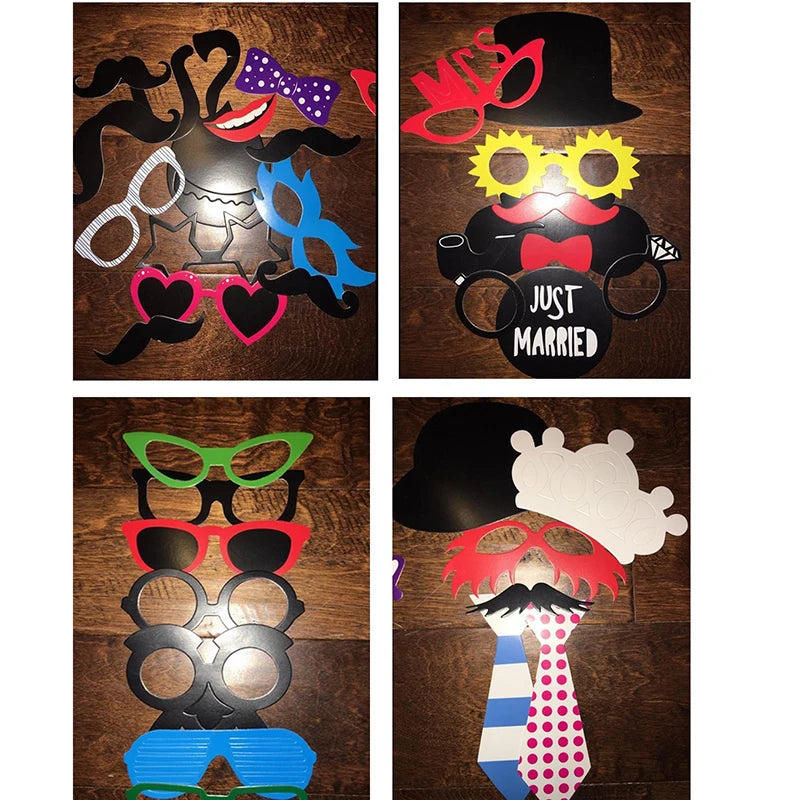 10-58 pezzi Divertimento Decorazione di nozze Photo Booth Props Fai da te Forniture per feste