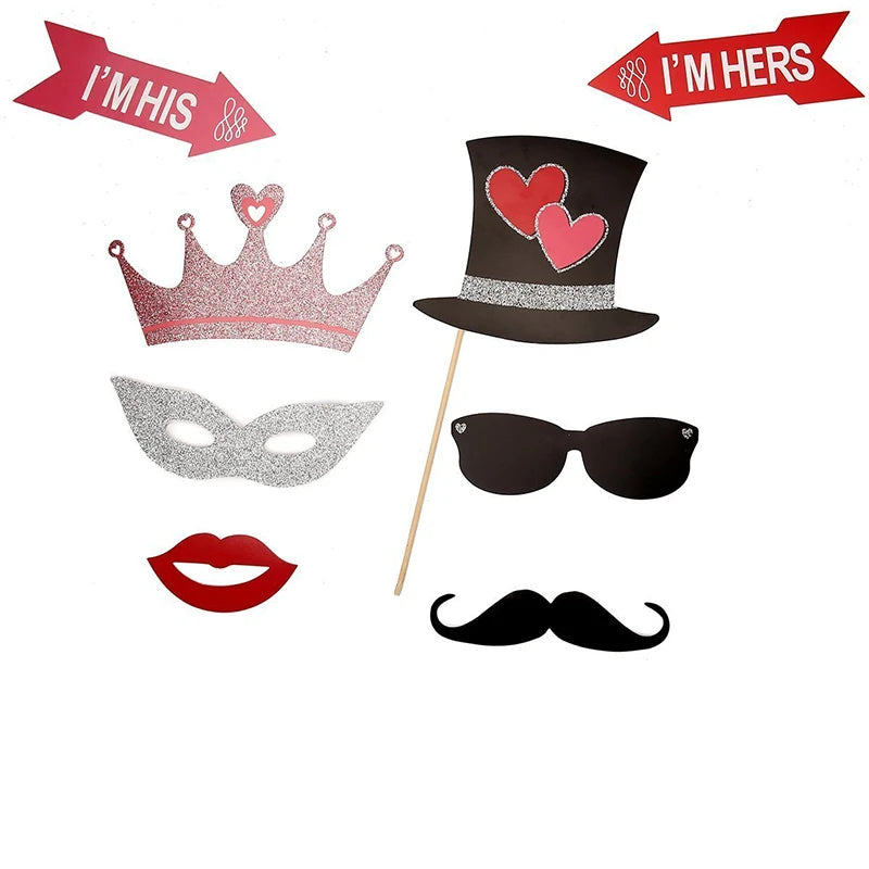 10-58 pezzi Divertimento Decorazione di nozze Photo Booth Props Fai da te Forniture per feste