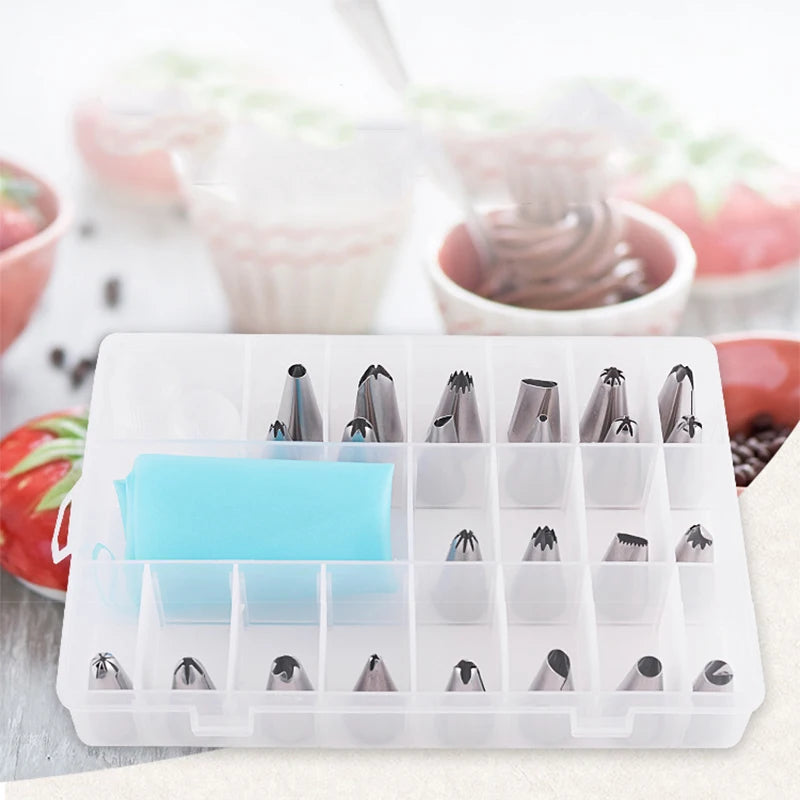 24 PEZZI DI GLASSA UGELLO UGELLO SET BOX – DECORAZIONI