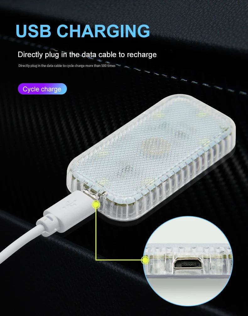 LED Touch Light Mini Wireless Auto Illuminazione per interni Ricarica USB